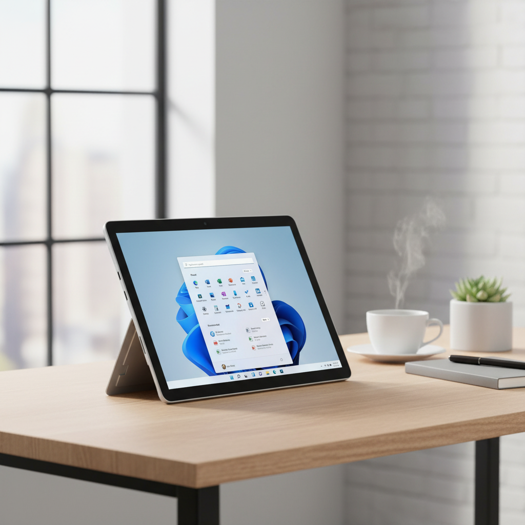 Microsoft Surface Go 3 in modern workspace